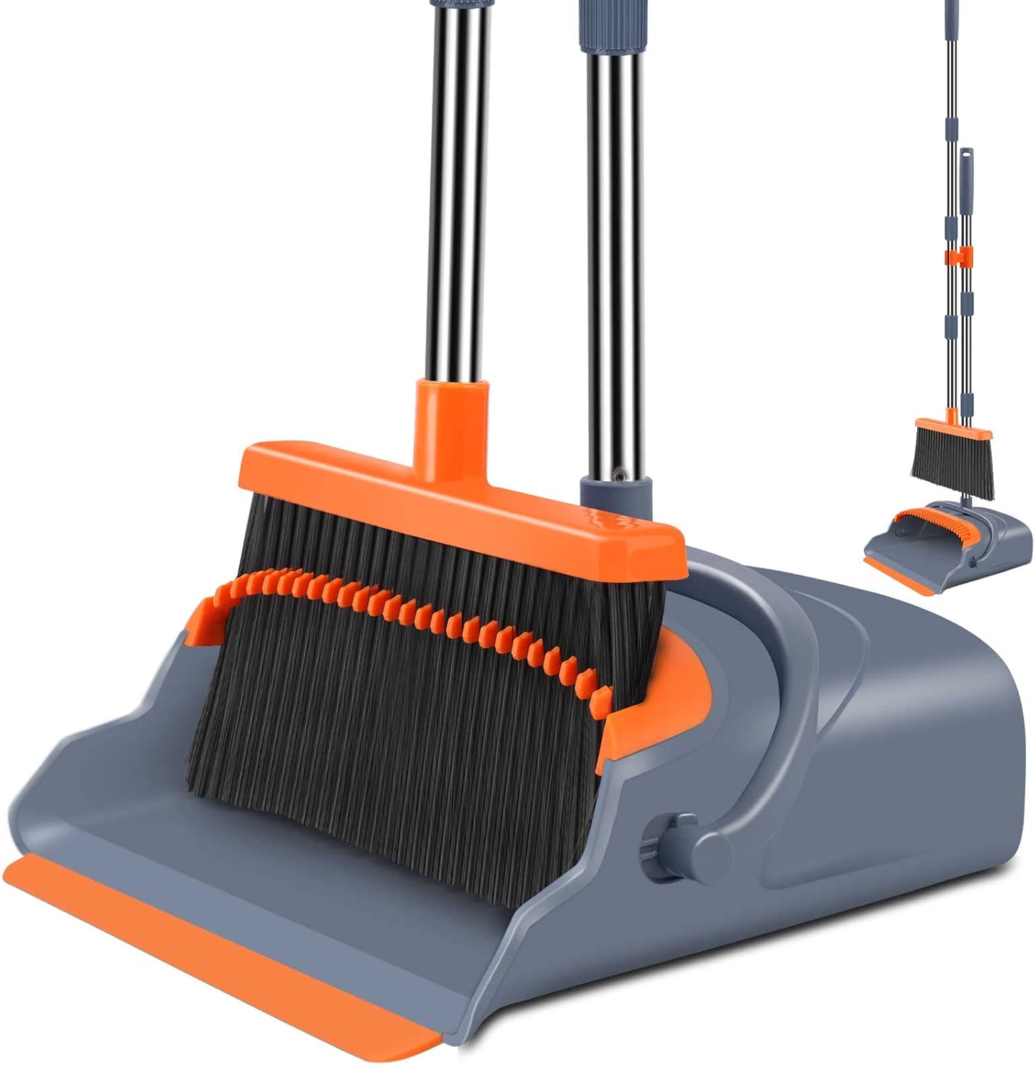 QuickClean Self-Clean Broom and Dustpan